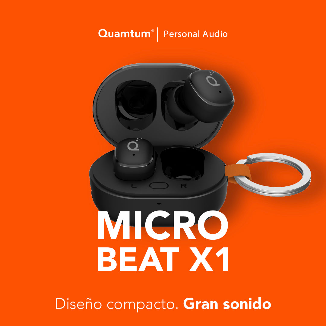 Quamtum MicroBeat X1 — Audífonos In-Ear Bluetooth 5.4 Ultraligeros y Compactos