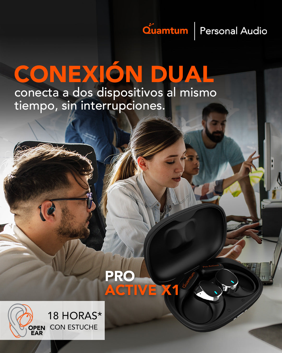 Quamtum Pro Active X1 con conexión dual a dos dispositivos