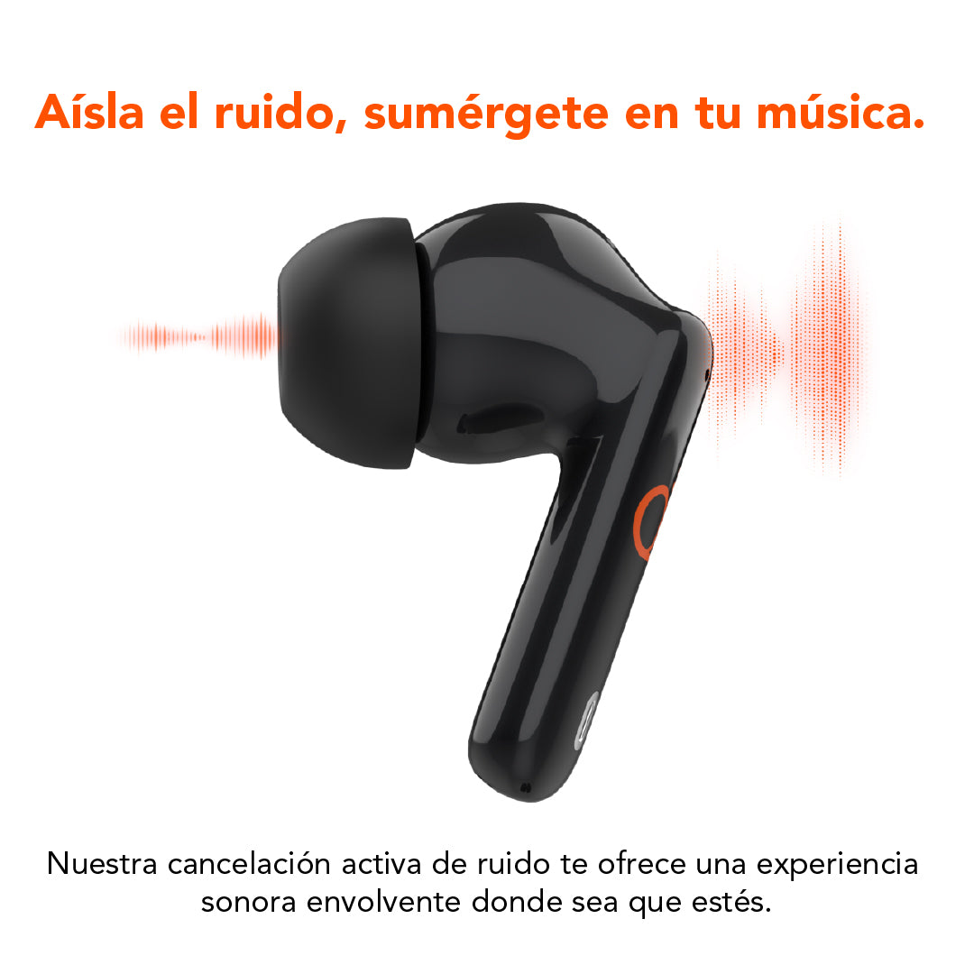 Quamtum Pro QA10 — Audífonos In-Ear Bluetooth con ANC 25 dB y Modo Gaming
