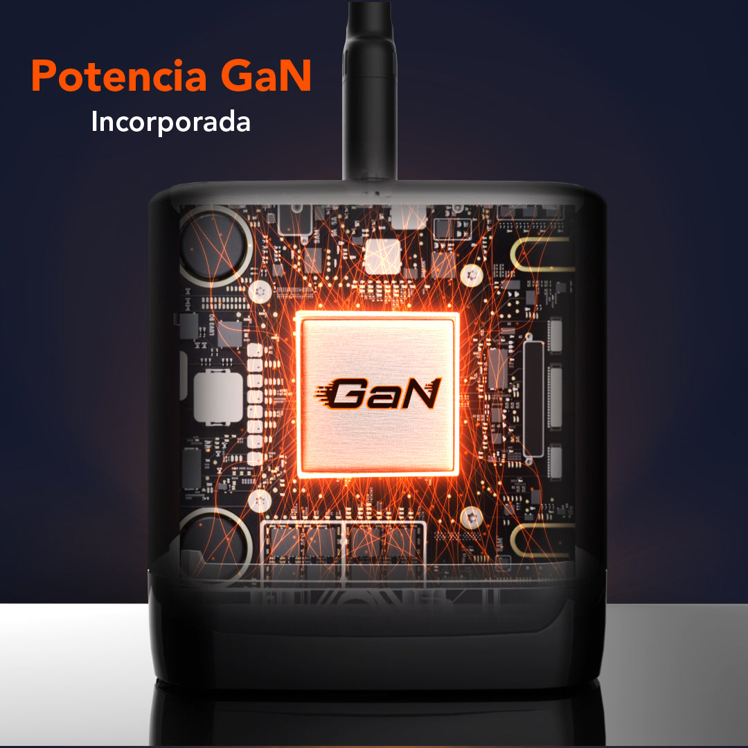 Kit Carga Rápida 35W  — Cargador GaN + Cable USB-C 60W 1 Metro Quamtum