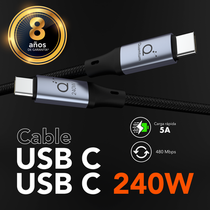 Kit Audífonos Cancelación de Ruido Neo-Tech QX Pro 25h + Cable Premium Quamtum USB 240W 2M