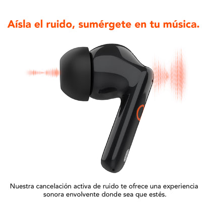 Quamtum Pro QA10 — Audífonos In-Ear Bluetooth con ANC 25 dB y Modo Gaming