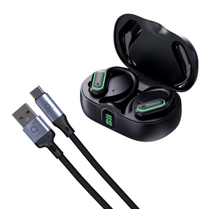 KIt Audífonos Deportivos Pro Sport X1 Bluetooth + Cable USB-A 60W 2 Metros| Quamtum